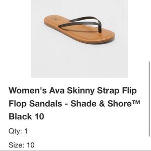 Women’s Ava Skinny Strap Flip Flop Sandals Size 10
